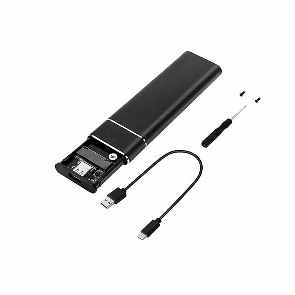 M.2 NVMe SATA SSD Enclosure USB 3.1 Type C Dual Protocol External Case