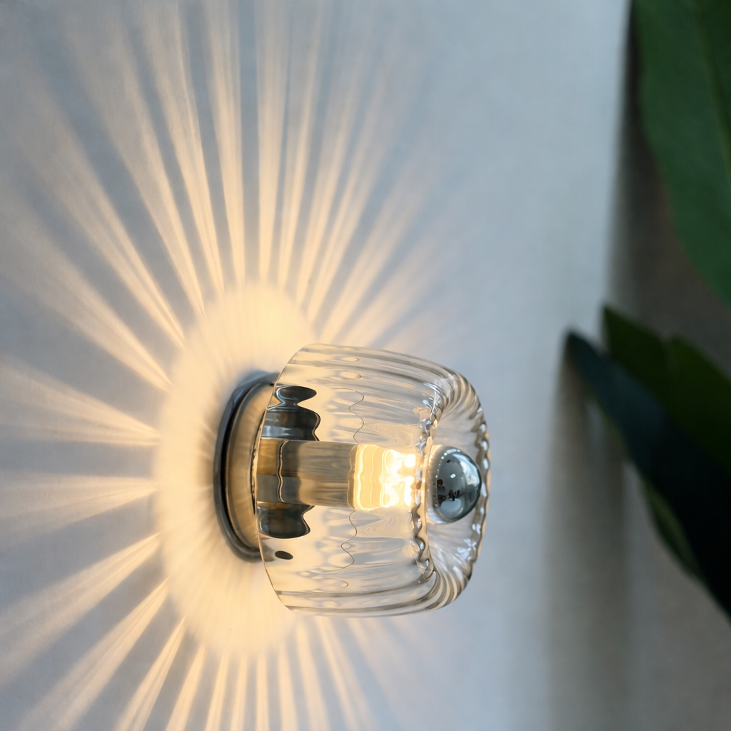 Nordic Bauhaus Glass Ceiling Light Retro LED Wall Lamp for Living Room Hallway