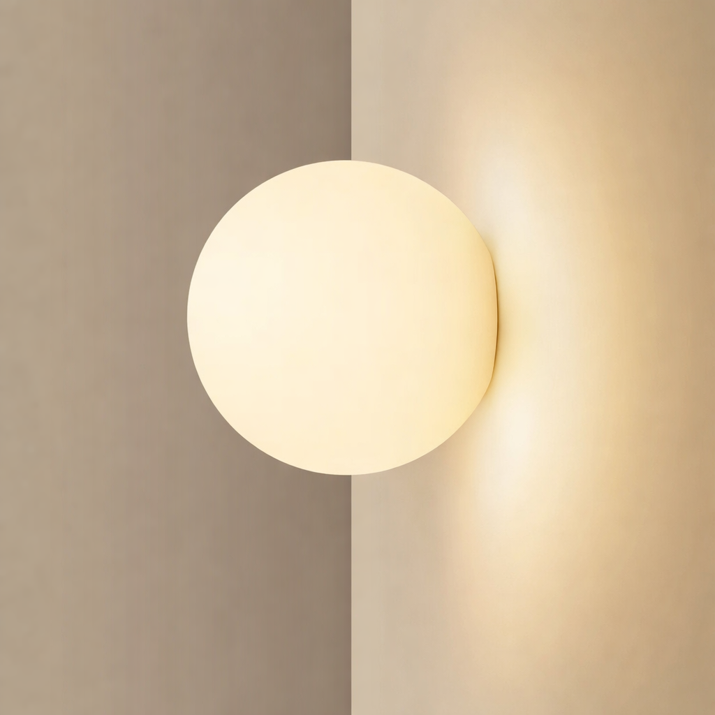 Glass Ball Wall Sconce LED Bedroom Bedside Living Room Bathroom Minimalist Light