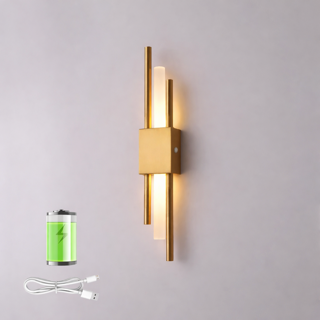 Nordic Rechargeable LED Wall Sconce Plug In Bedroom Bedside Living Room Light