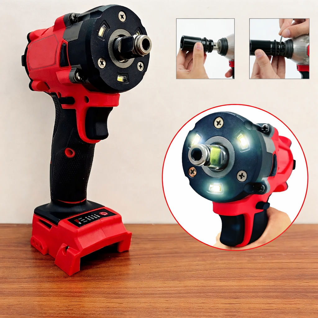 500Nm 1/2 Inch Brushless Cordless Impact Wrench 4 Speed Electric Driver