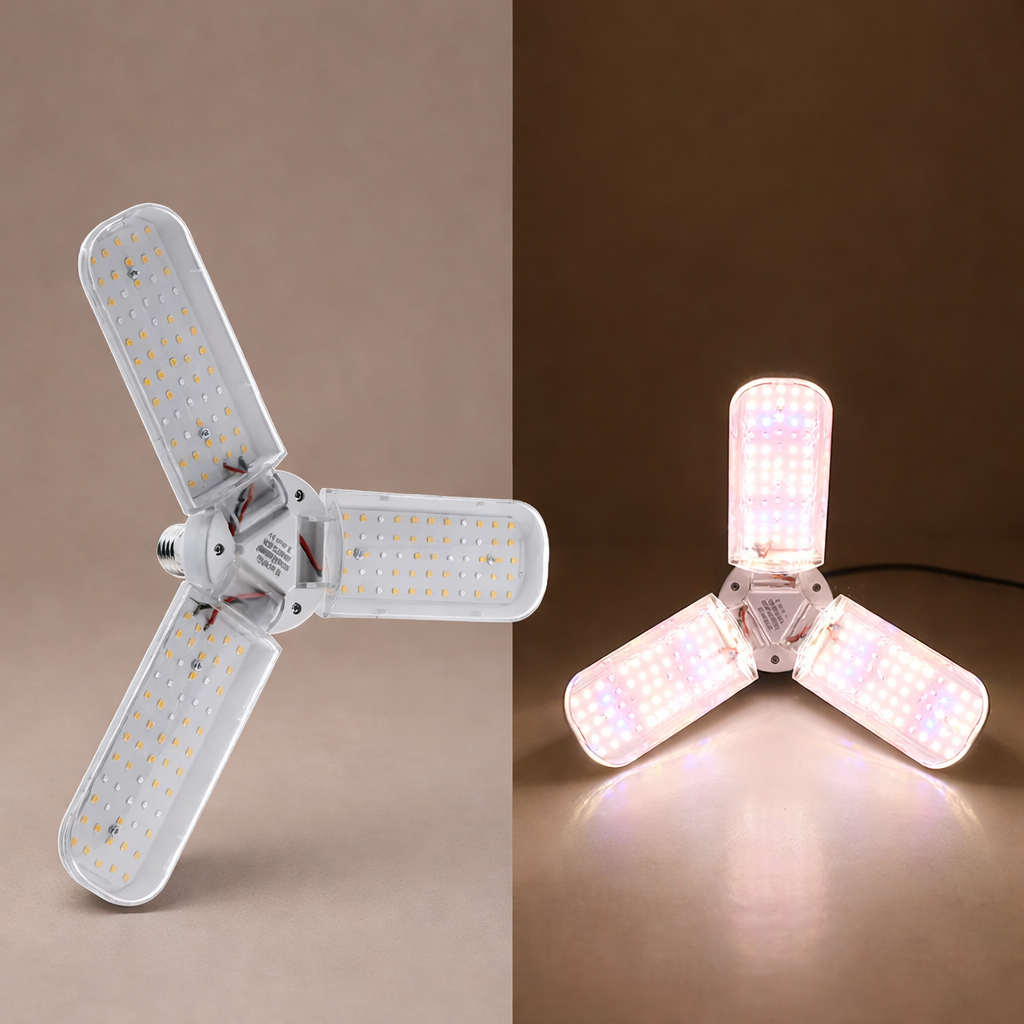 Foldable LED Grow Light E27 Full Spectrum Plant Bulb for Indoor Plants