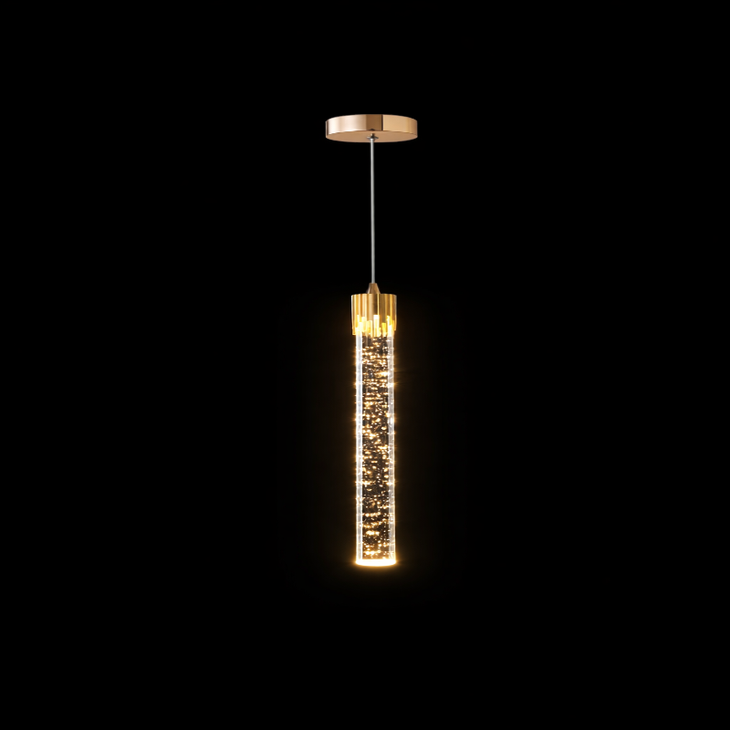 LED Water Drop Bubble Pendant Light Crystal Hanging Lamp Bedroom Dining Decor