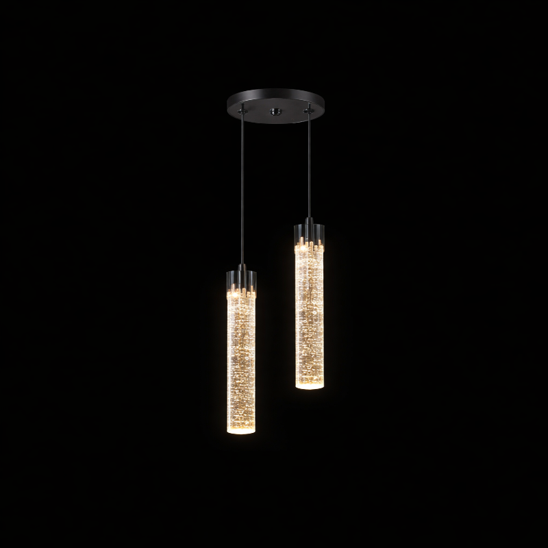 LED Water Drop Bubble Pendant Light Crystal Hanging Lamp Bedroom Dining Decor