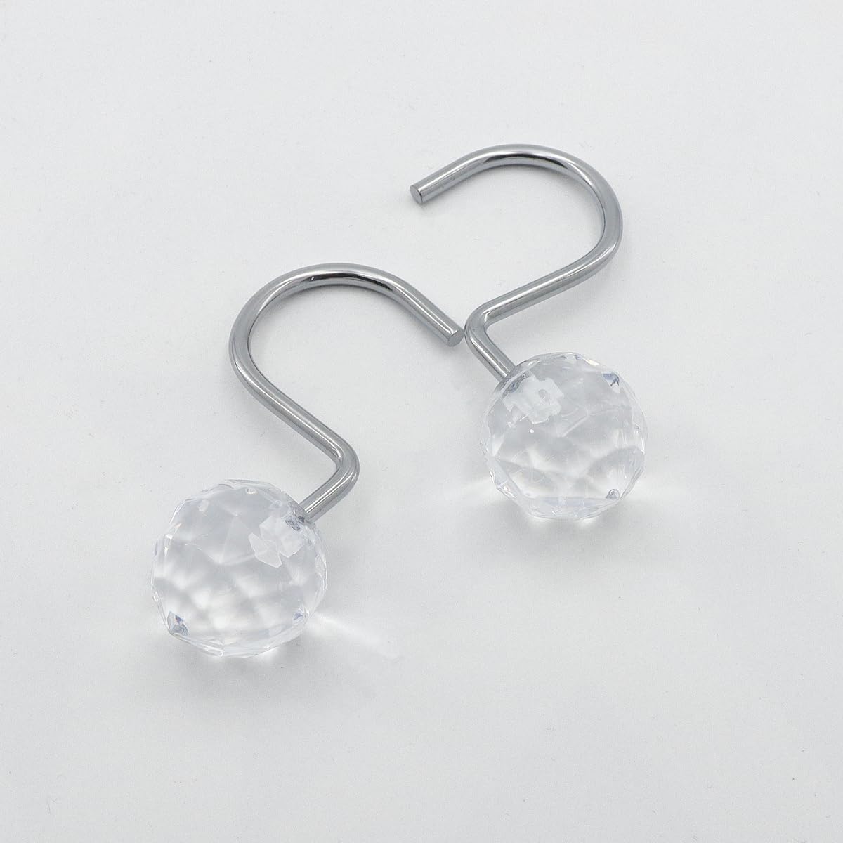 Set of 12 Rust Resistant Shower Curtain Hooks - 6 Designs