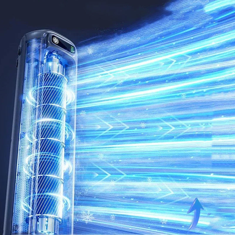 Portable Air Conditioner Fan Rechargeable Wall Mount Cooling Fan 2000mAh