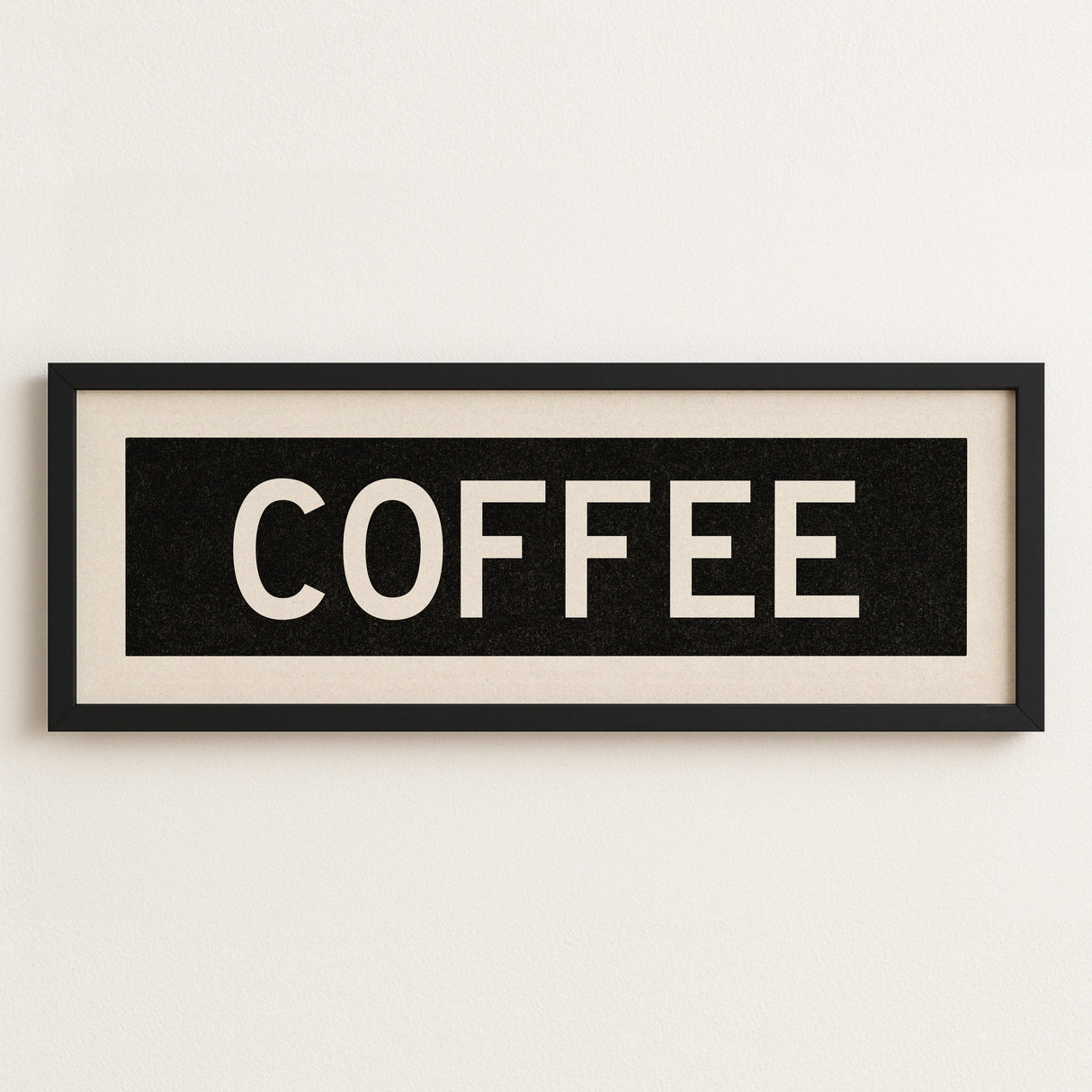 Framed Coffee Bus Scroll Sign