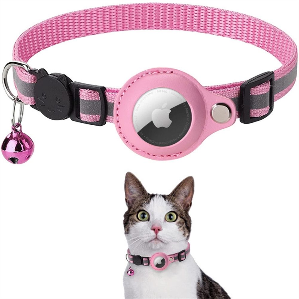 Reflective Cat Collar with GPS Tracker Holder Breakaway Safety Collar