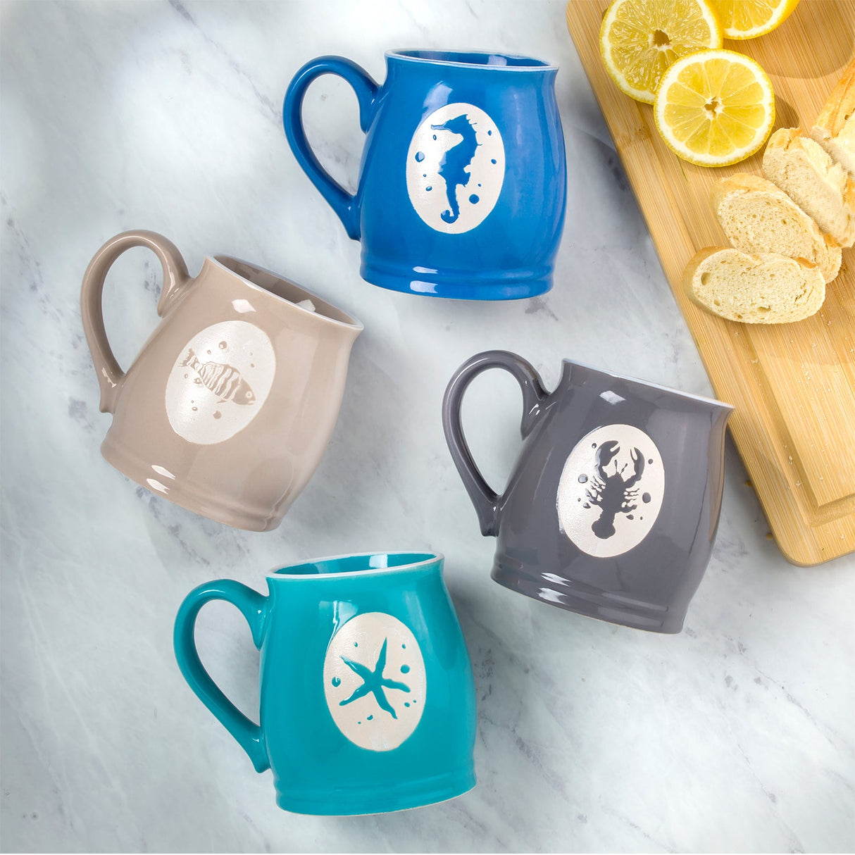 Costa-Azul-Ocean-City-14.5-oz-Stoneware-Mugs-Set-of-4-Mug