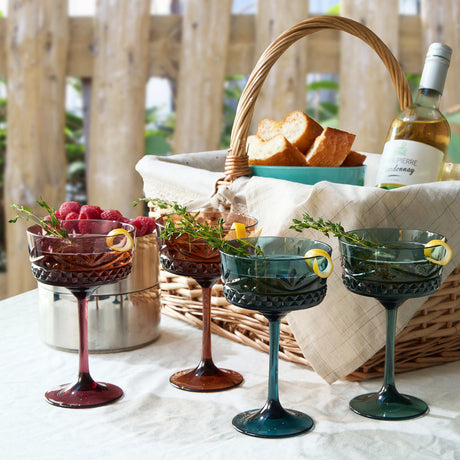 Onix-Acrylic-Crystal-Champagne-Coupe,-Cocktail-Glassware,-Set-of-4-Champagne-Glasses