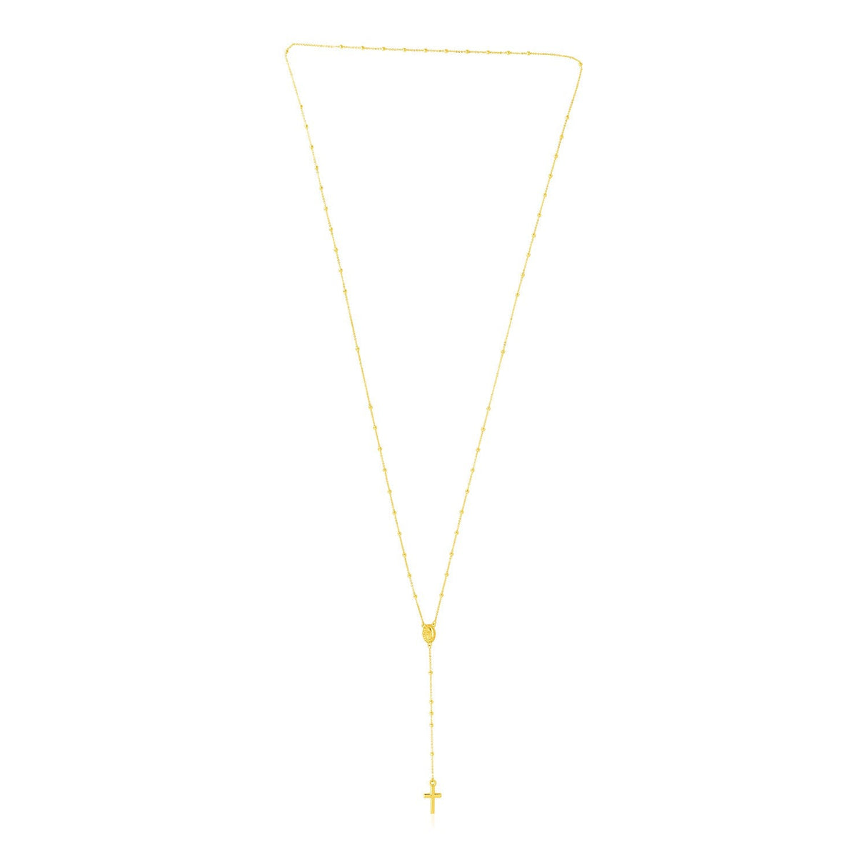 14k Yellow Gold Rosary Necklace