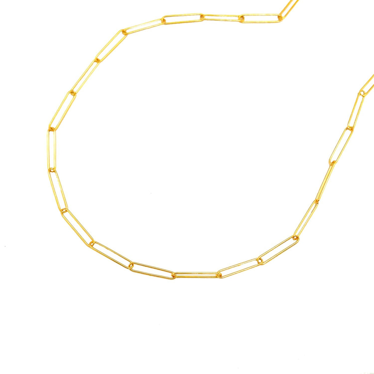 14k Yellow Gold Wire Paperclip Chain (2.7mm)