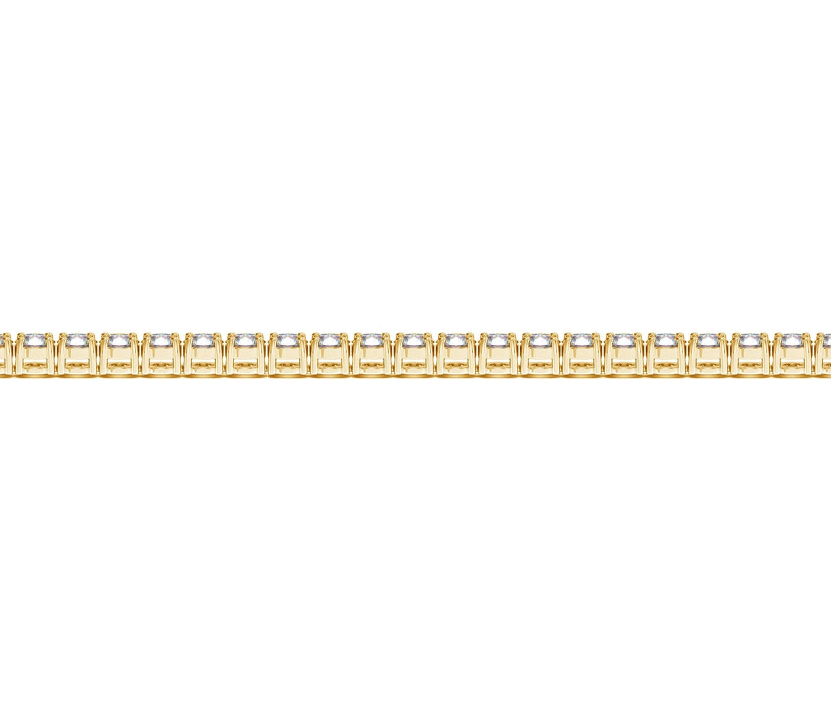 Lab Grown Round Diamond Tennis Bracelet in 14k Yellow Gold (4 cctw F/G VS2/SI1)