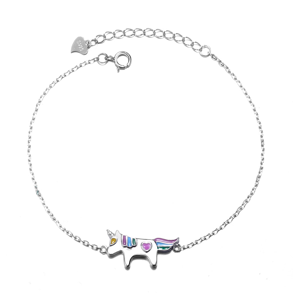 Sterling-Silver-Unicorn-Charm-Bracelet-With-Swarovski-Crystal-Bracelets