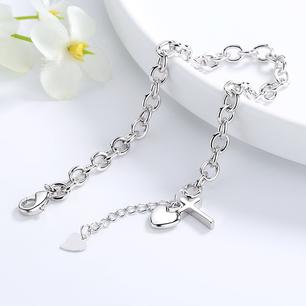 Sterling-Silver-Heart-and-Cross-Bracelet-Bracelets