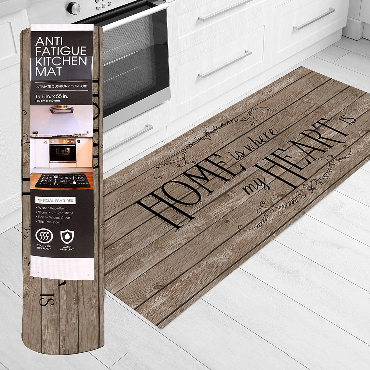 20"x55" Oversized Cushioned Anti-Fatigue Kitchen Runner Mat
