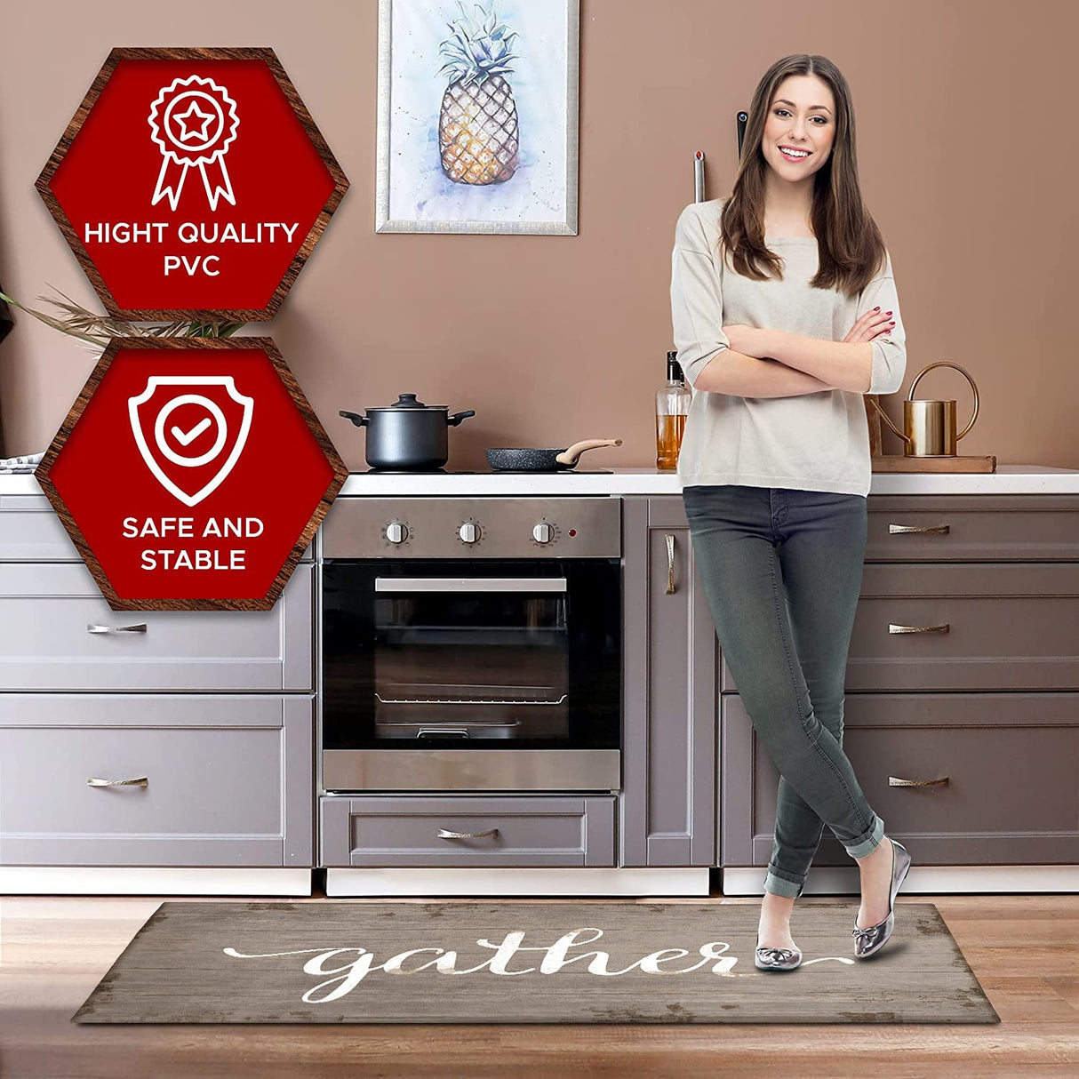 20"x55" Oversized Cushioned Anti-Fatigue Kitchen Runner Mat