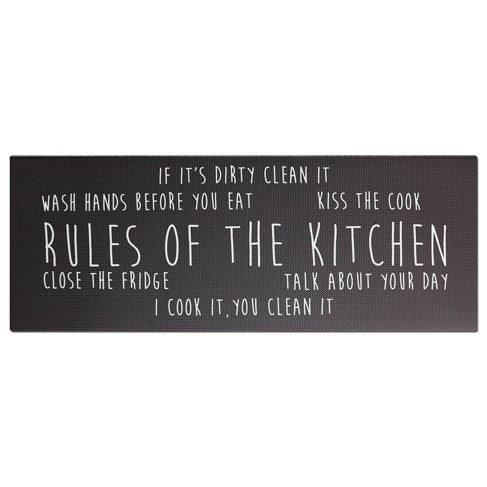 Rules of the Kitchen 20" x 55" Anti-Fatigue Kitchen Runner Mat