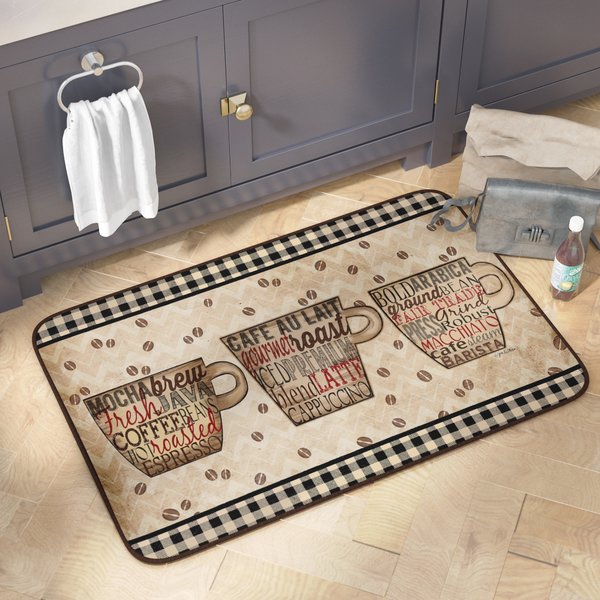 Coffee Words Antifatigue Kitchen Mats