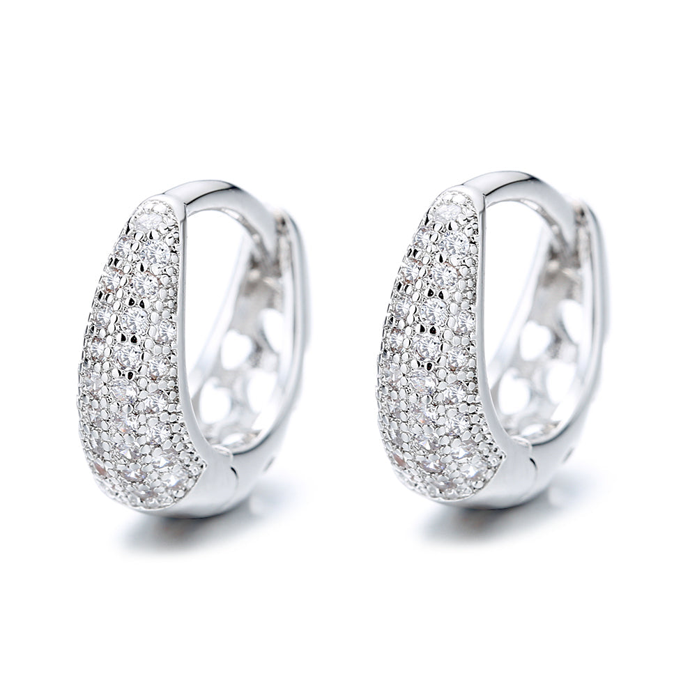 Sterling-Silver-Heart-Filigree-Huggie-With-Swarovski-Crystals-Earrings