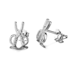 Sterling-Silver-Scissor-Stud-Earrings-Crystals-From-Swarovski-Earrings