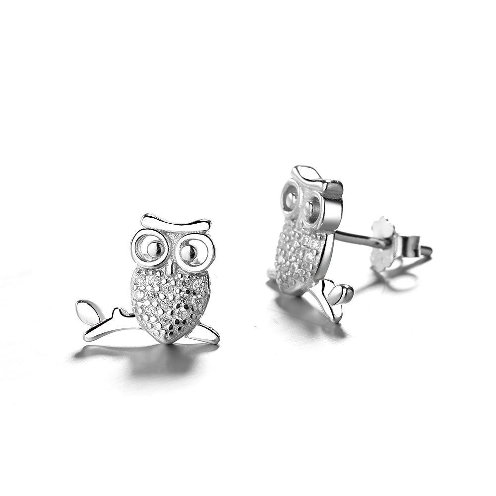 Sterling-Silver-Owl-Stud-Earrings-Earrings
