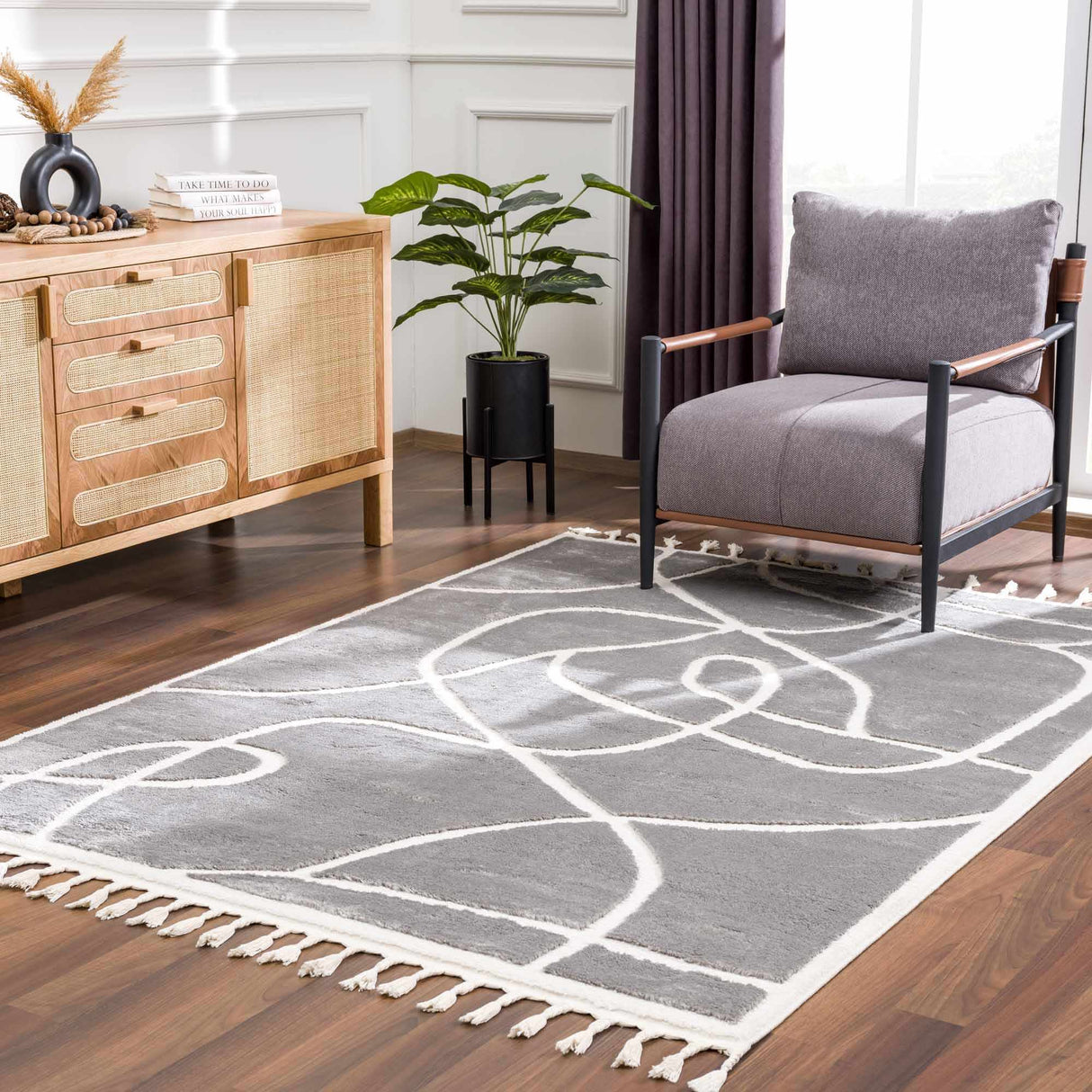 Azana Modern Gray Area Rug - Clearance