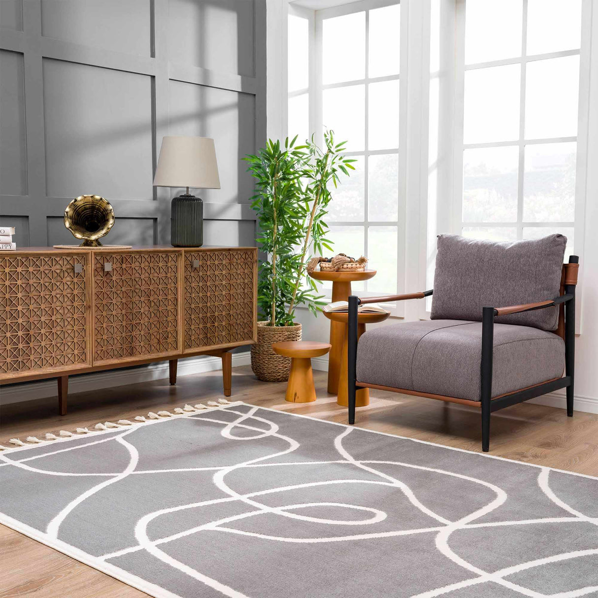 Azana Modern Gray Area Rug - Clearance
