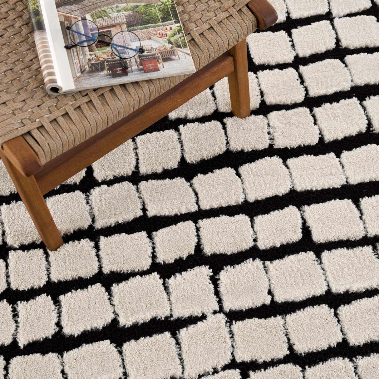 Teshi Checkered Area Rug - Clearance