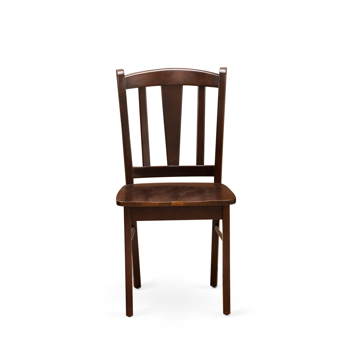 EAST WEST FURNITURE - ANDL5-MAH-W - 5-Piece Dining Room Table Set- 4 Wooden Chairs and Kitchen Table - Wooden Seat and Slatted Chair Back - Mahogany Finish