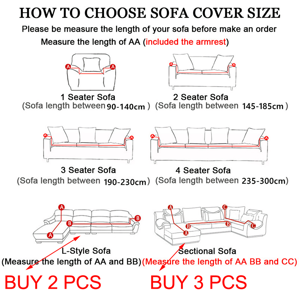 Waterproof Sofa Cover for 1 to 4 Seater Sofas and Armchairs