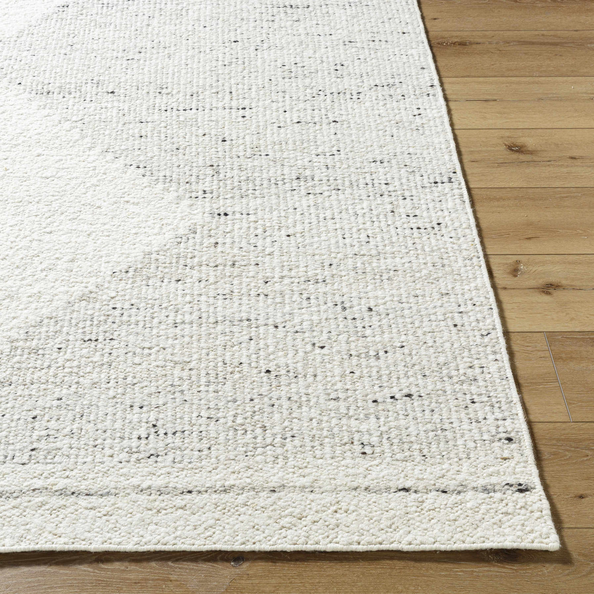 Ethara Ivory Charcoal Global Bohemian Tribal Pattern Wool Handmade Area Rug - Clearance