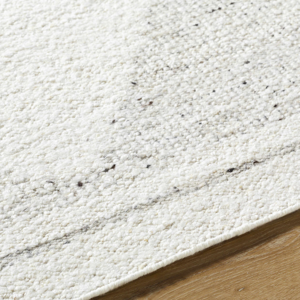 Ethara Ivory Charcoal Global Bohemian Tribal Pattern Wool Handmade Area Rug - Clearance