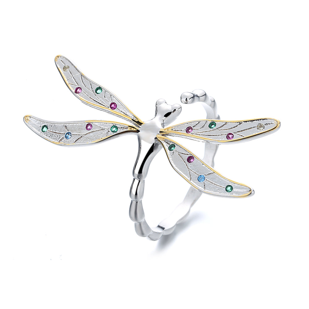 Two-Tone-Dragonfly-Bypass-Ring-With-Crystals-Rings