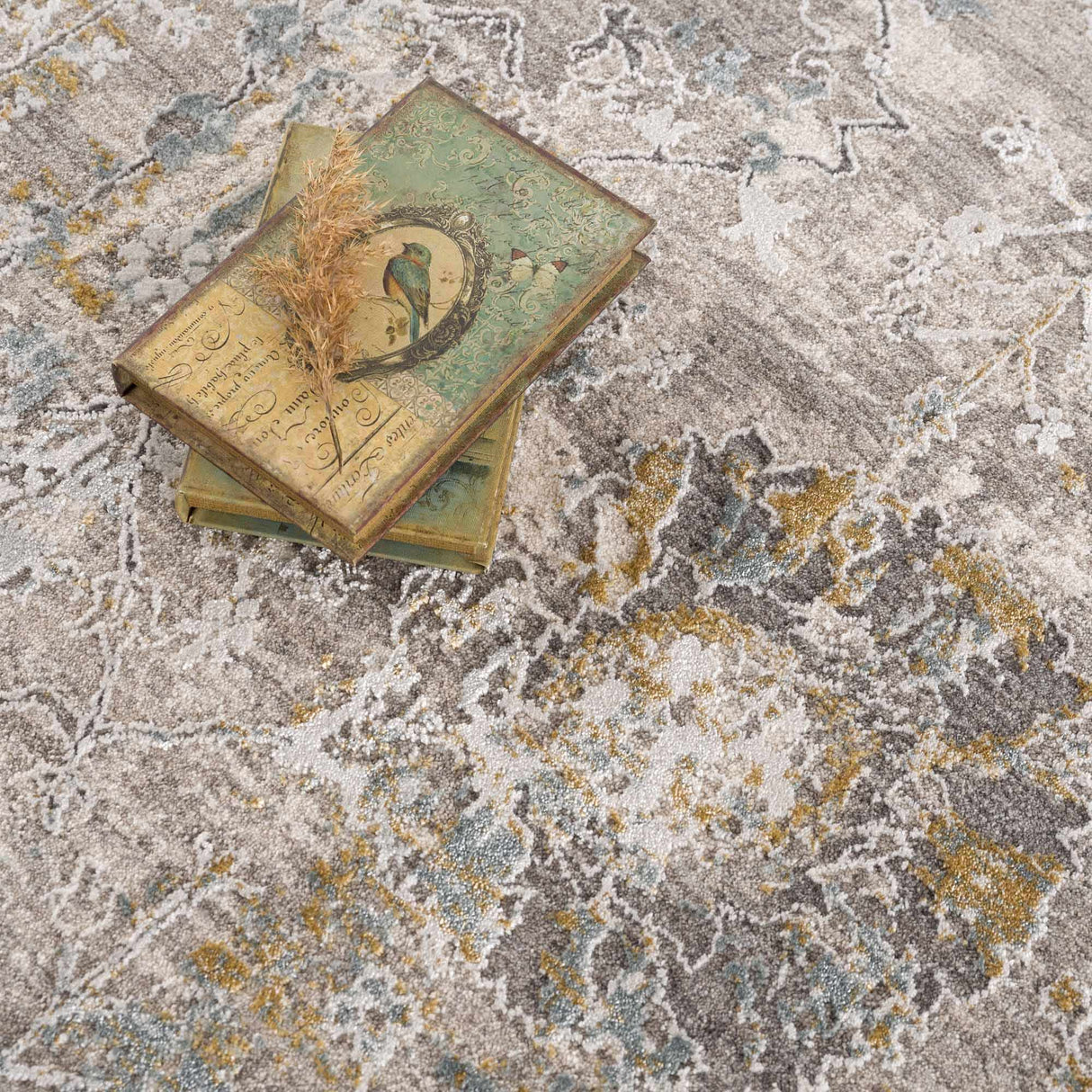 Alroy Textured Rug with Fringes