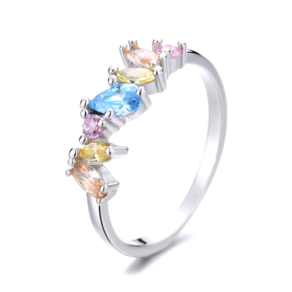Sterling-Silver-and-Pastel-Multi-Cut-Ring-With-Crystals-From-Swarovski-Rings
