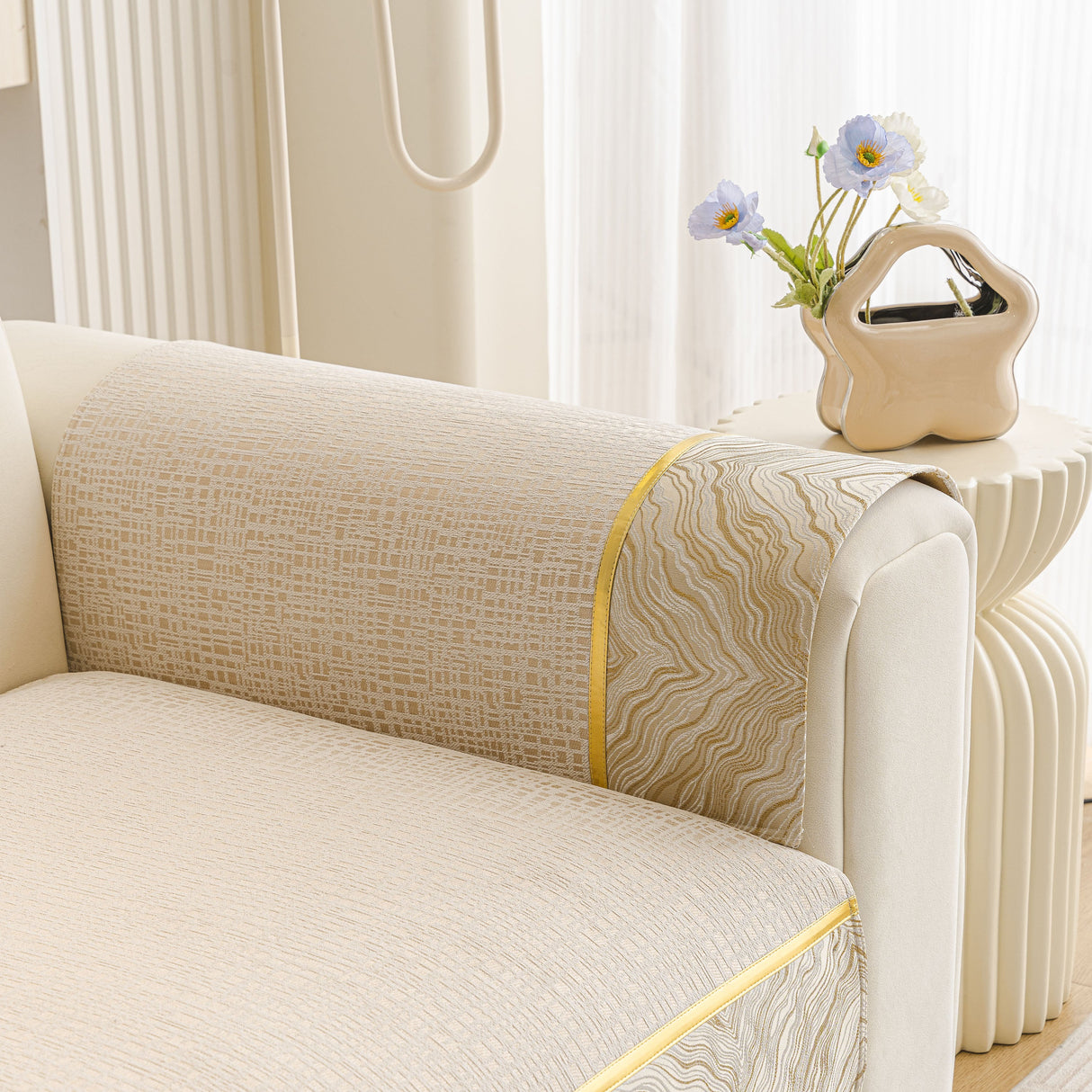 Modern Non-Slip Couch Slipcover, Soft, Durable & Washable Furniture Protector