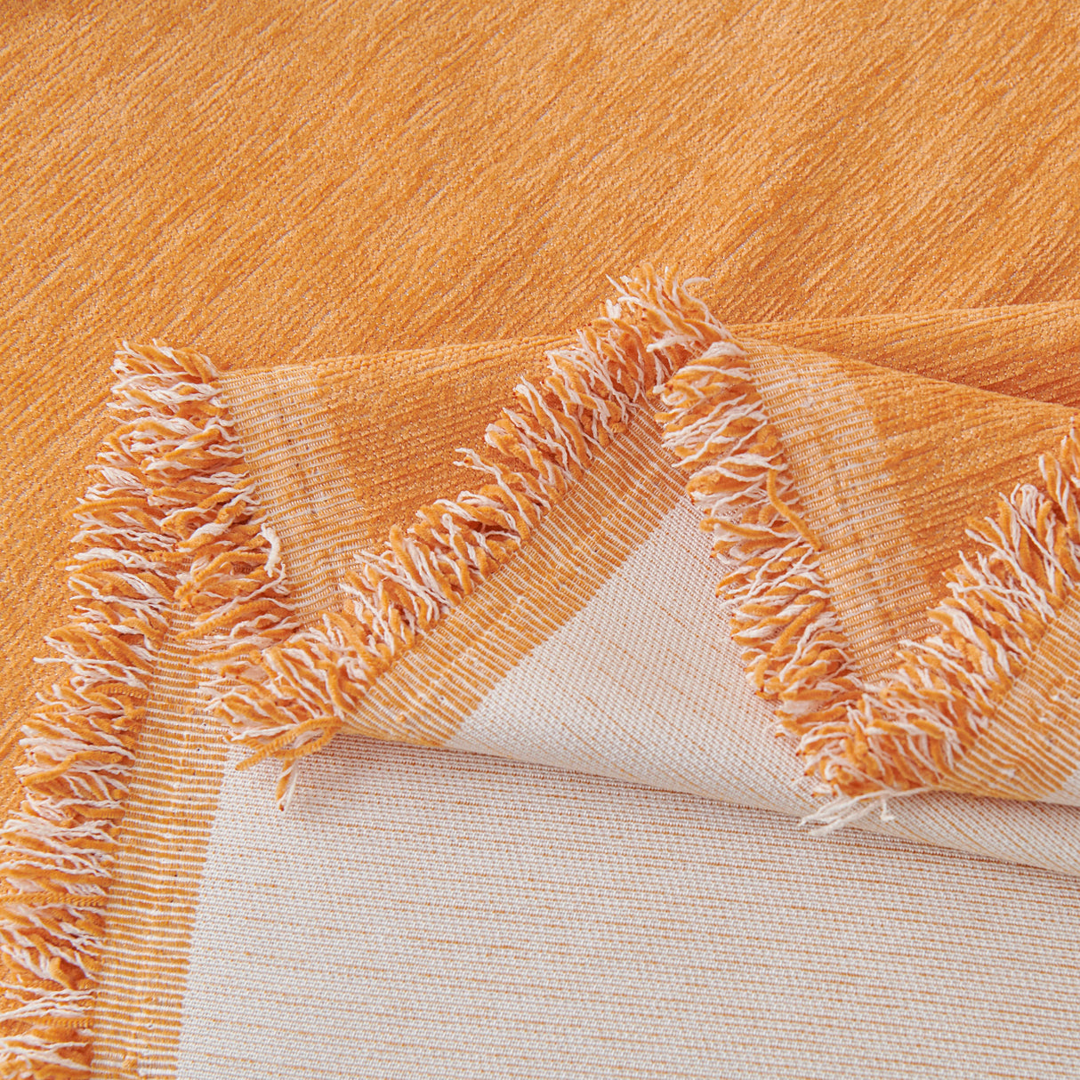 Solid Color Chenille Sofa Throw Blanket, Cozy & Easy Care Fringed Furniture Protector