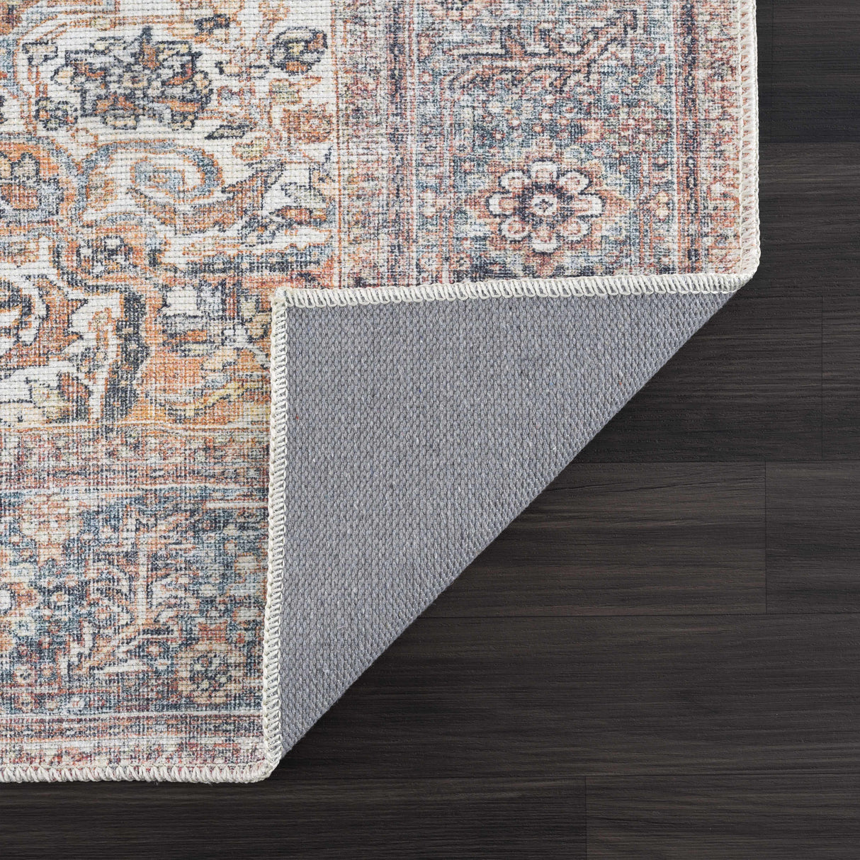 Rust Gardnertown Medallion Washable Area Rug - Clearance
