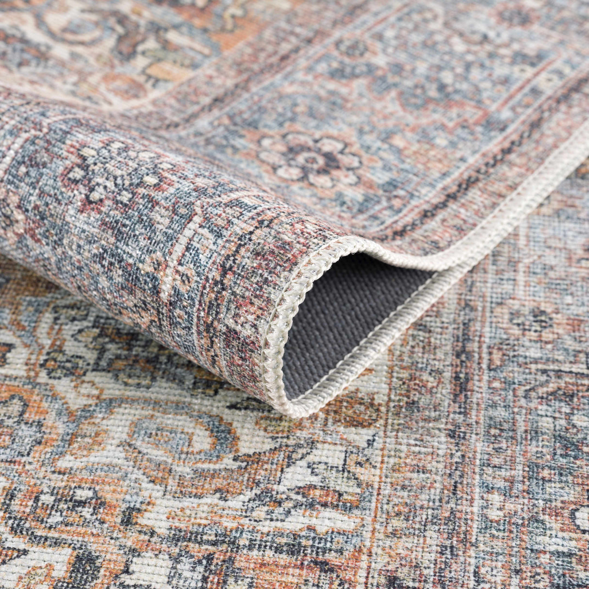 Rust Gardnertown Medallion Washable Area Rug - Clearance