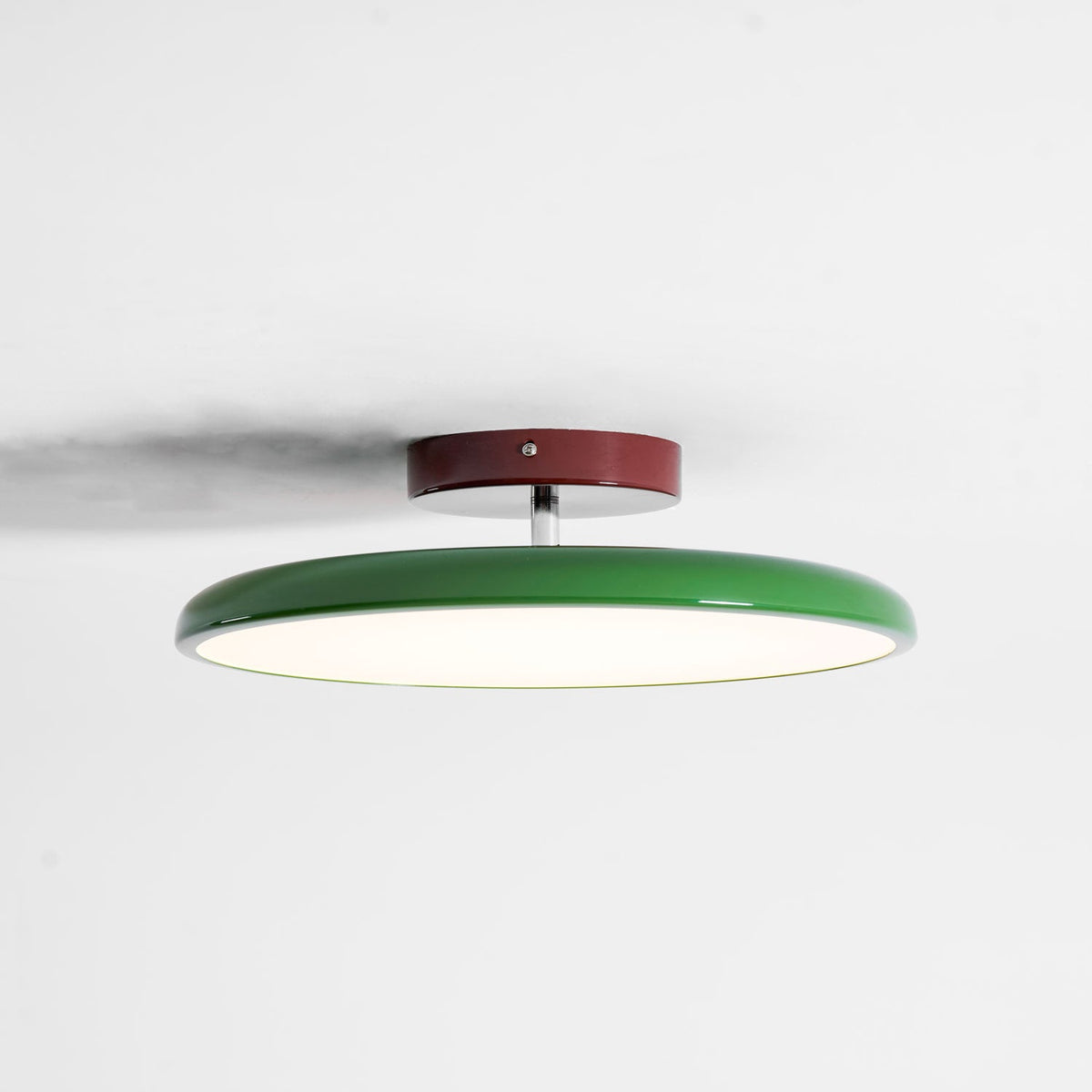 Orbitra | Flush Mount LED Ceiling Light with Swivel Arm, Dimmable Beige or Green Fixture