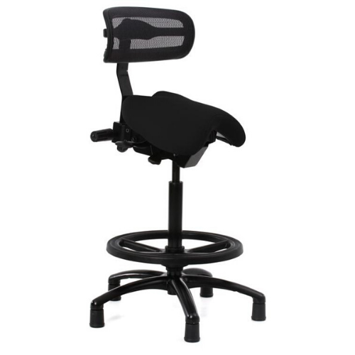 Performer Stealth Chair Series Studio Stool With Backrest