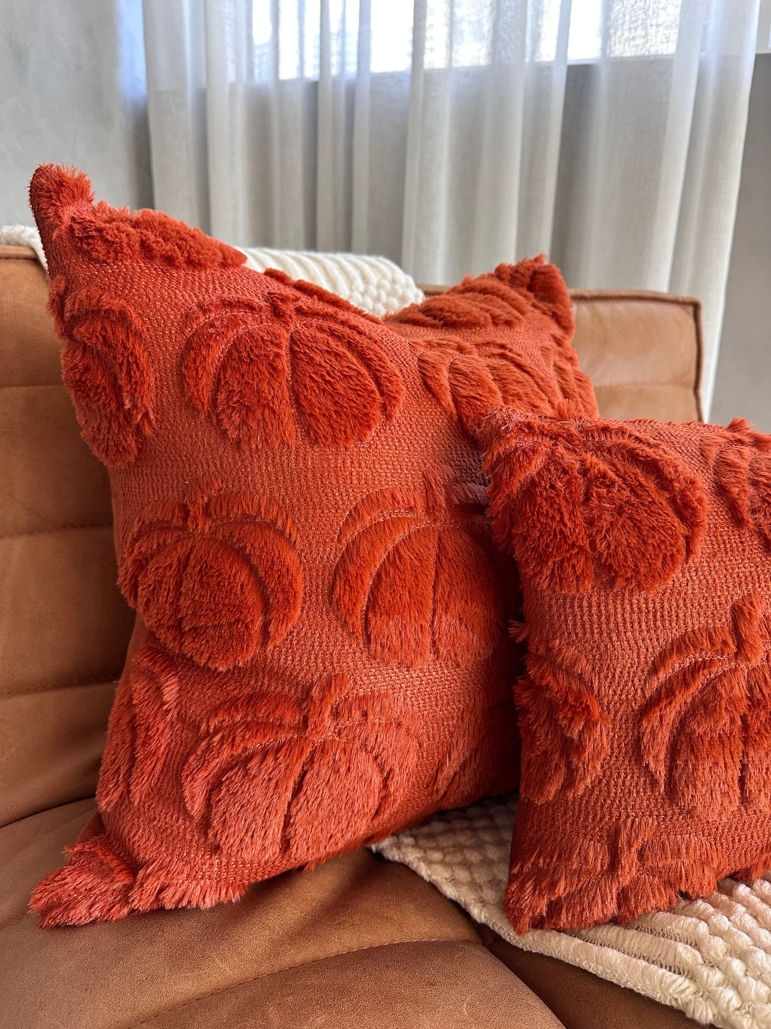 Burnt Orange Pumpkin Pillow Cover