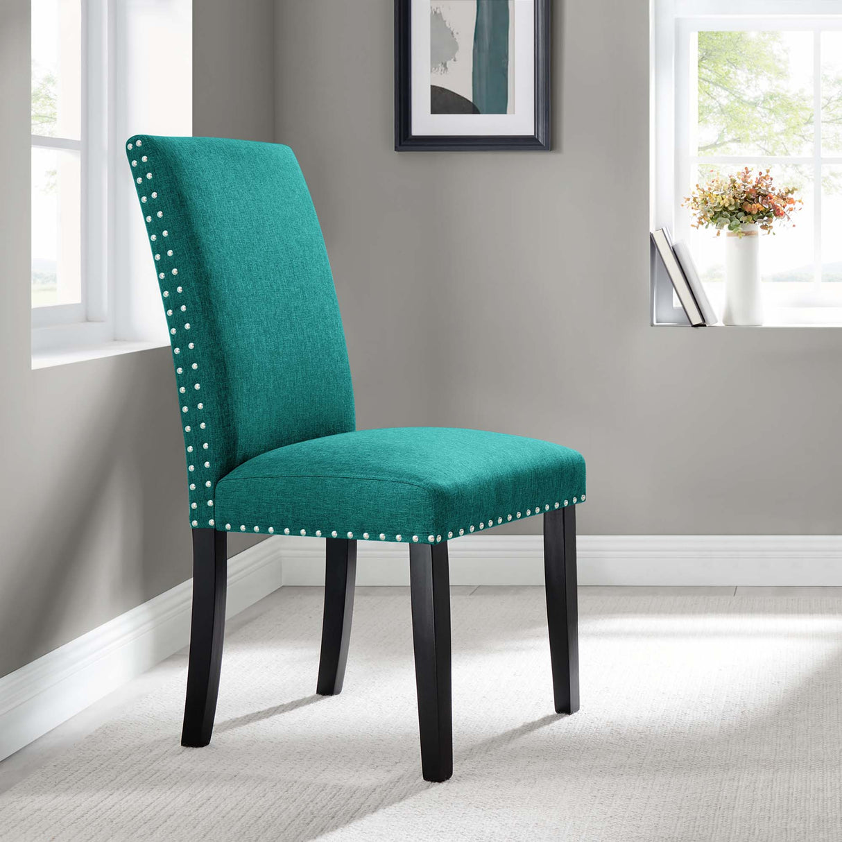 Parcel Dining Upholstered Fabric Side Chair by Modway
