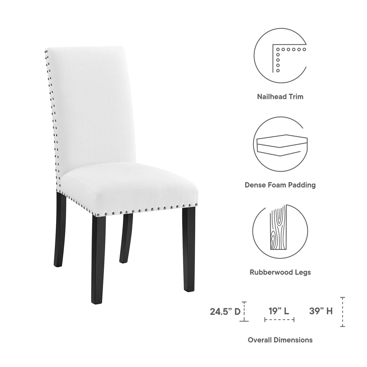 Parcel Dining Upholstered Fabric Side Chair by Modway