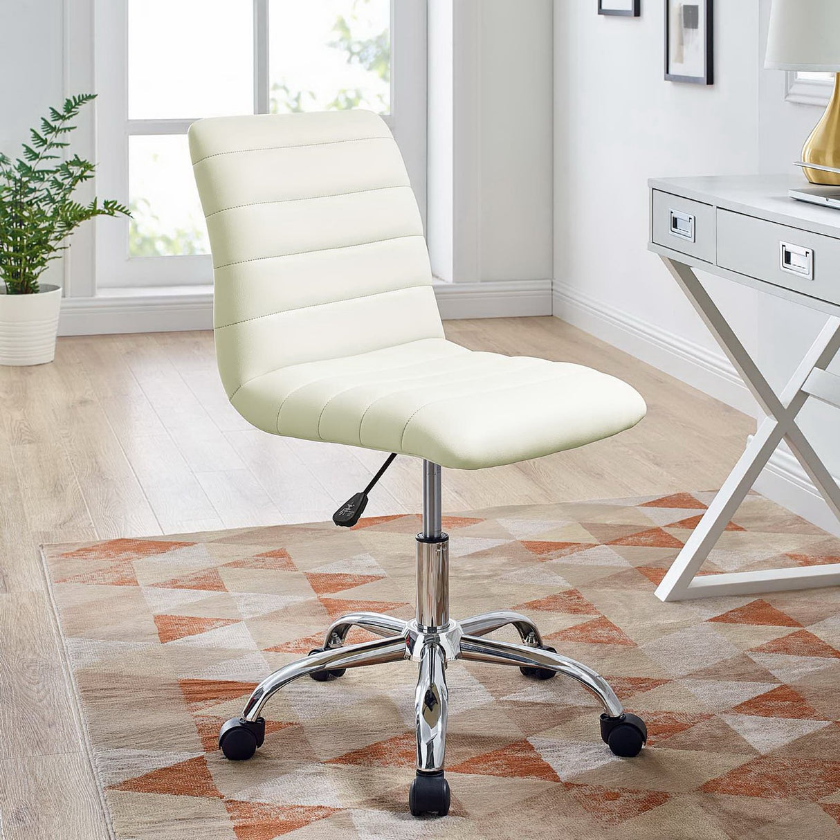 Ripple Armless Mid Back Vinyl Office Chair by Modway
