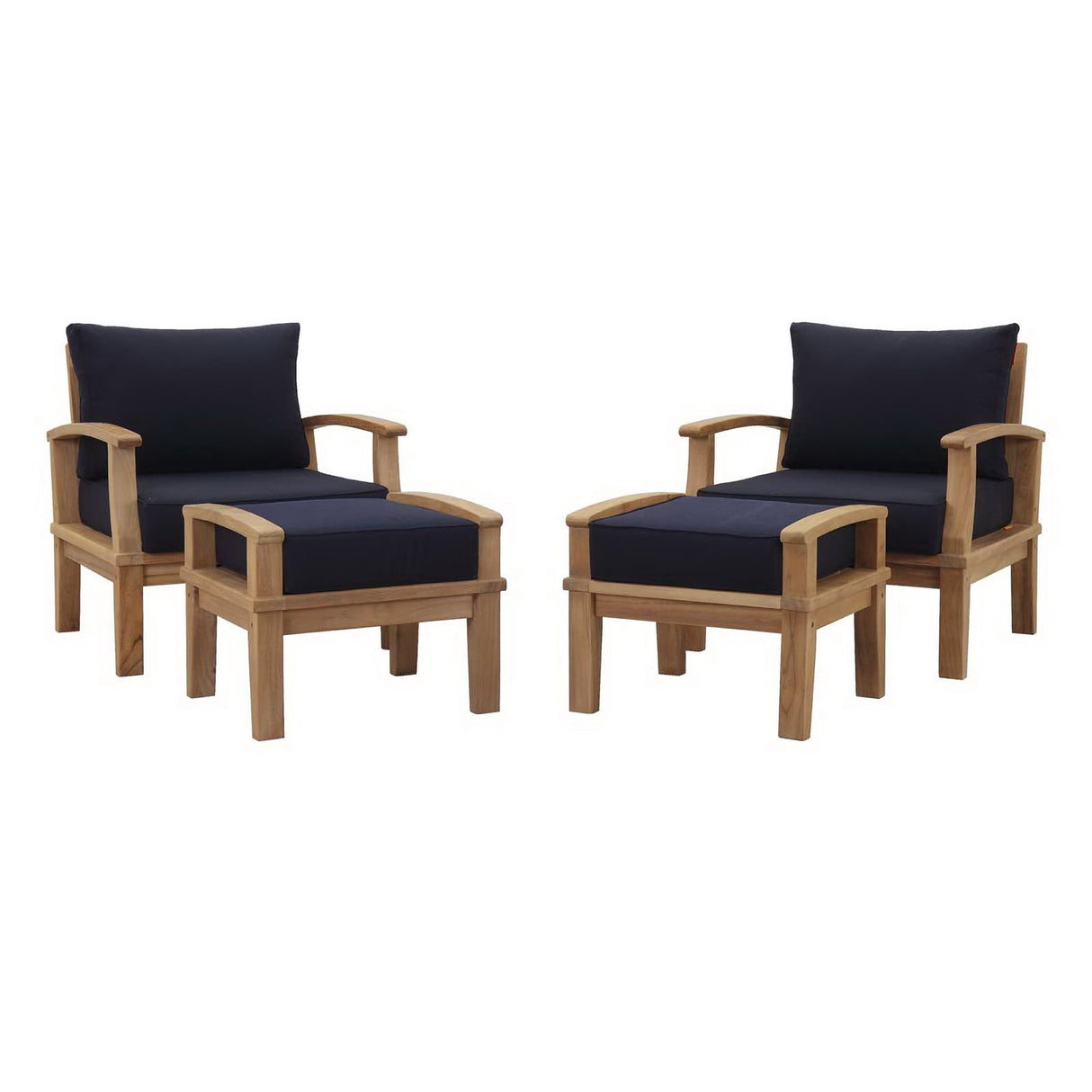 Marina 4 Piece Outdoor Patio Teak Set by Modway