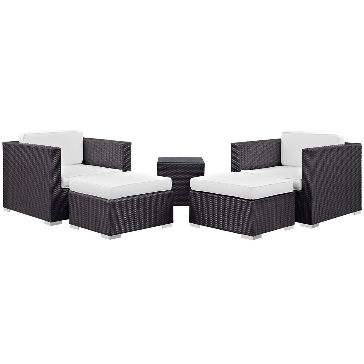 Convene 5 Piece Outdoor Patio Sectional Set by Modway