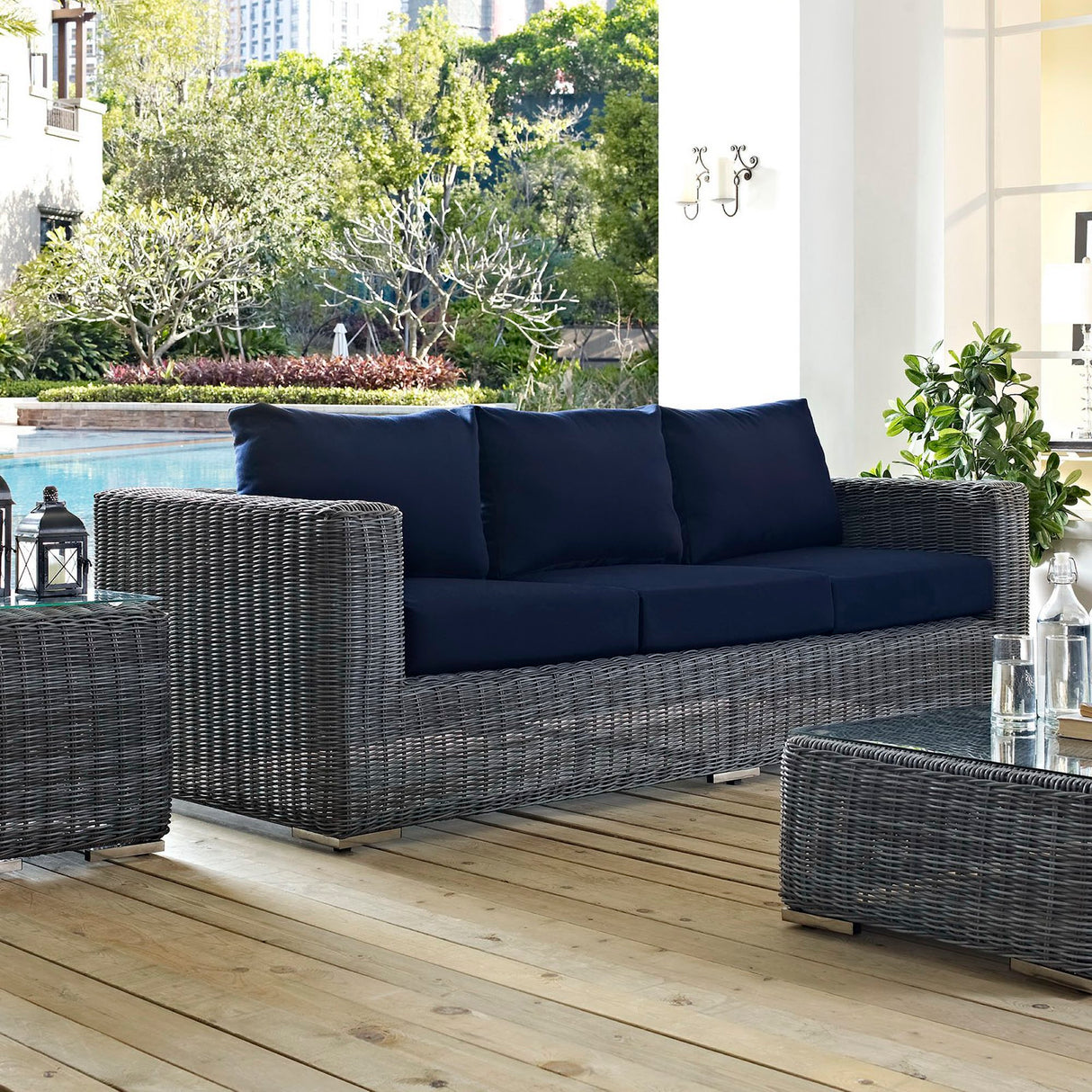 Summon Outdoor Patio Sunbrella Sofa by Modway