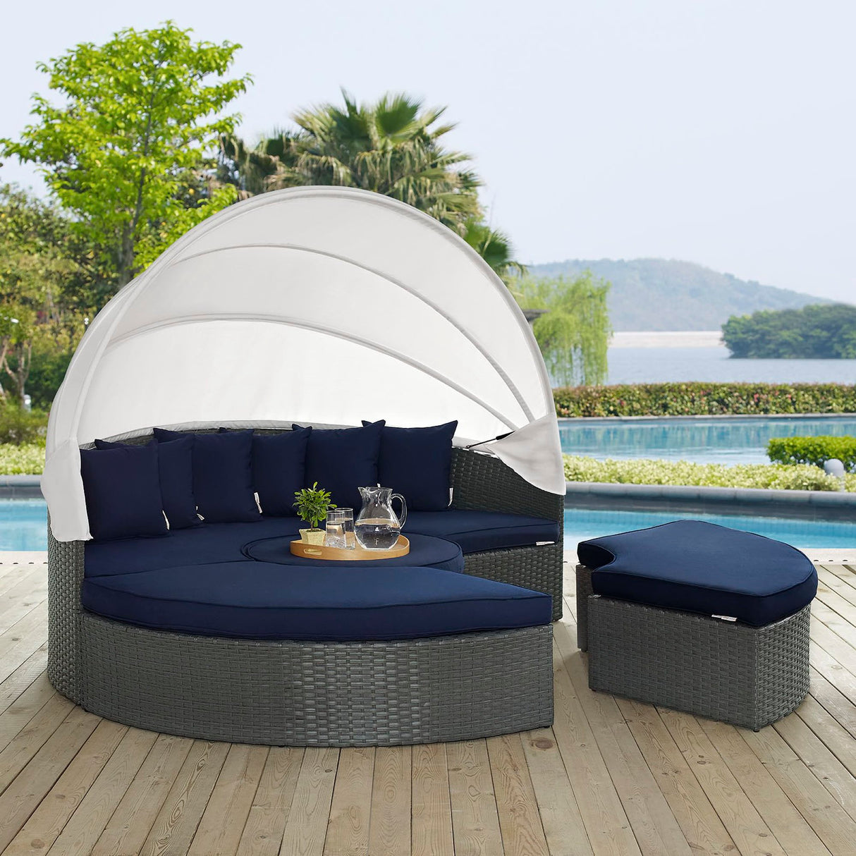 Sojourn Outdoor Patio Sunbrella Daybed by Modway